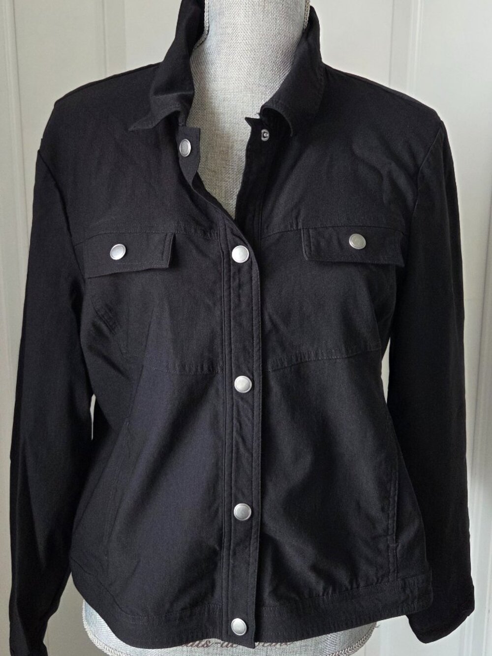 Tribal black 4 pocket stretch fall jacket size 12